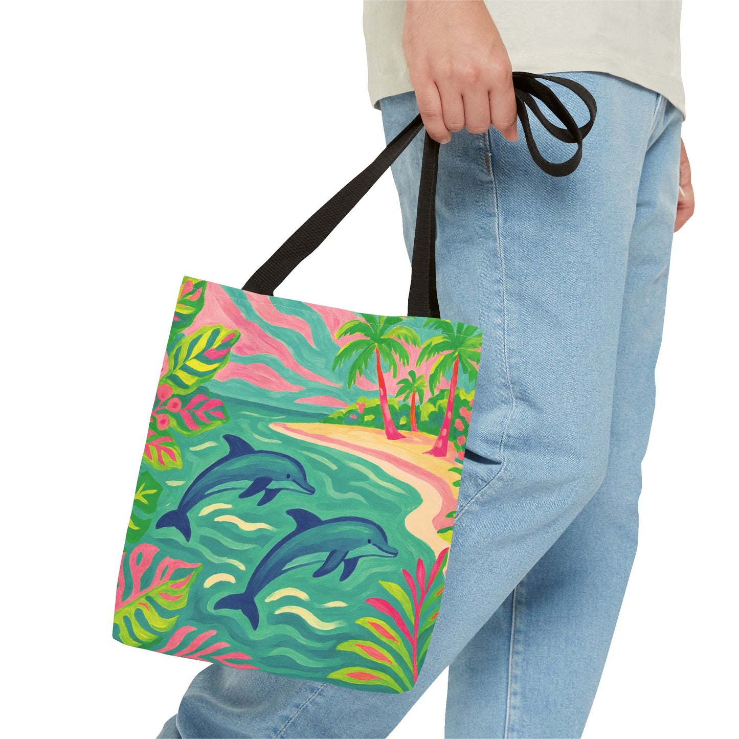 Jumping Dolphins Tote Bag - 3 Sizes
