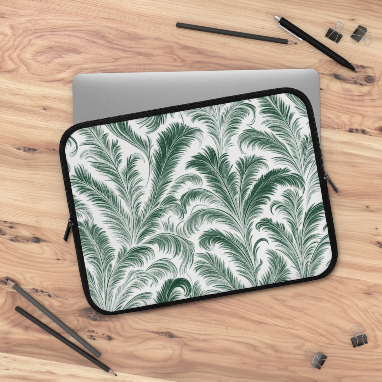 Tropical Laptop Sleeve, 5 Sizes - Perfect for Rainforest Lovers & Students / Rocco Green