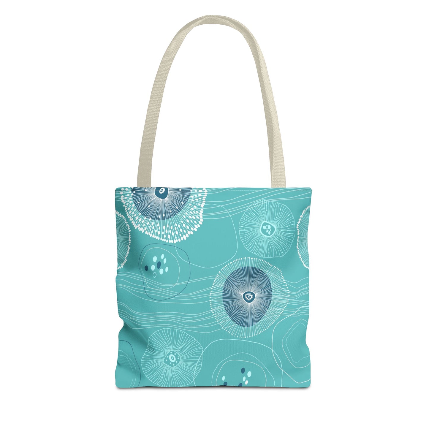 Plankton Drift Teal Tote Bag - 3 Sizes