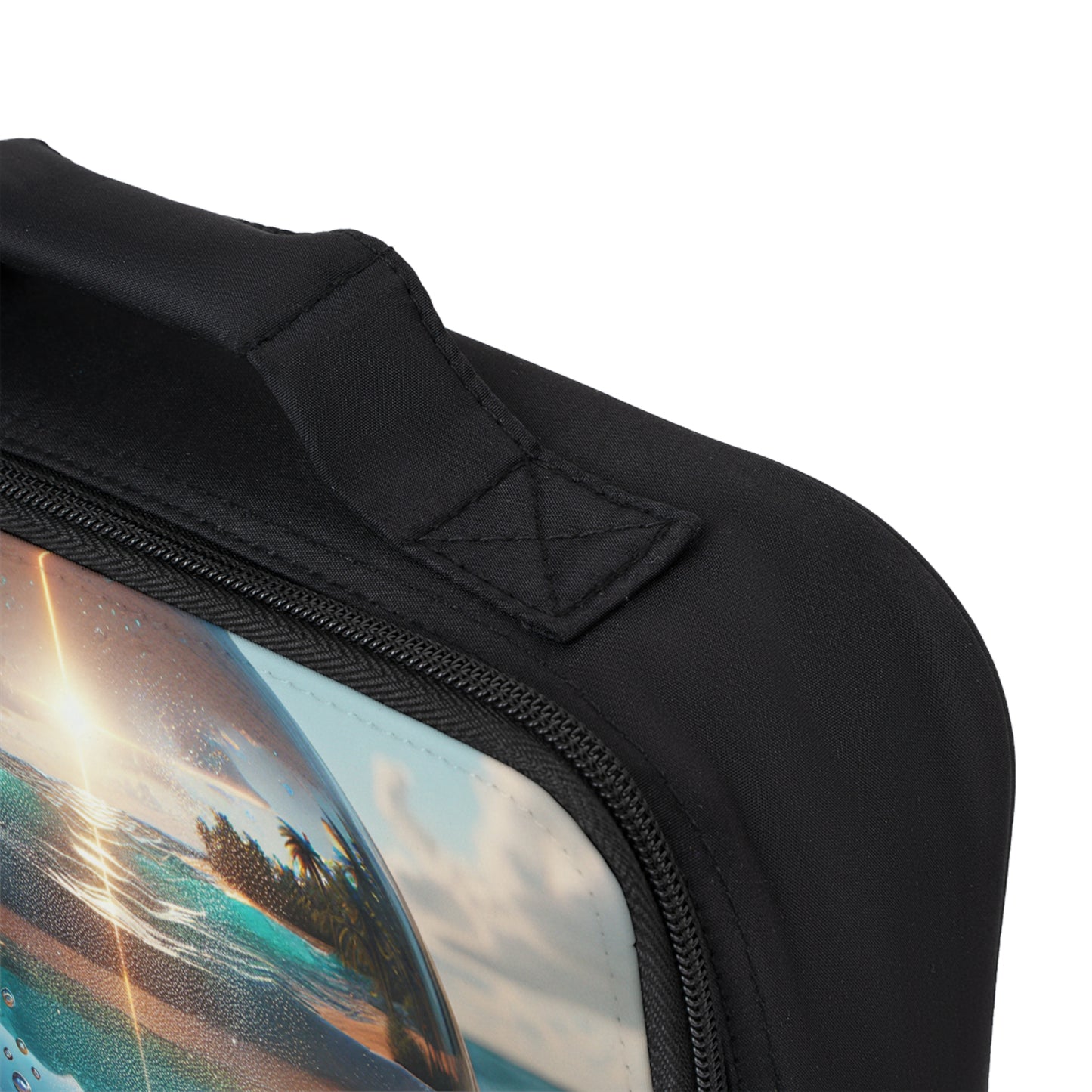 Beach Illusion Ball/Sunrise Lunch Bag - Eco-Friendly Insulated Tote, Adult and Child Lunchbox / Perfect for Picnics, Beach Outings