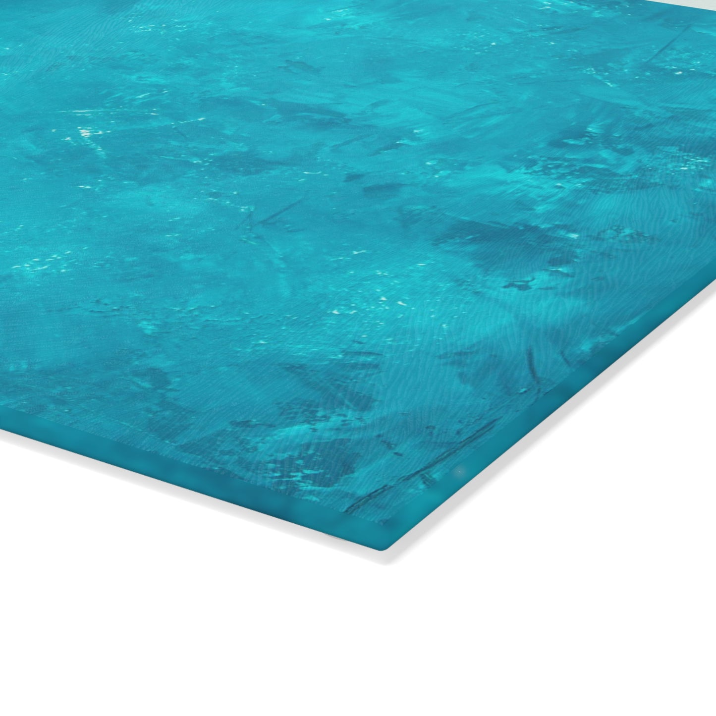 Glass Cutting Board, 2 sizes - Peacock Turquoise Glow