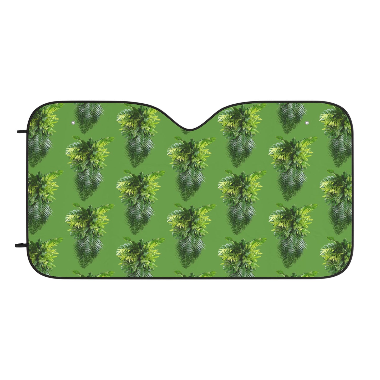 Tropical Car Sun Shades / Palm Fronds Cascade, green