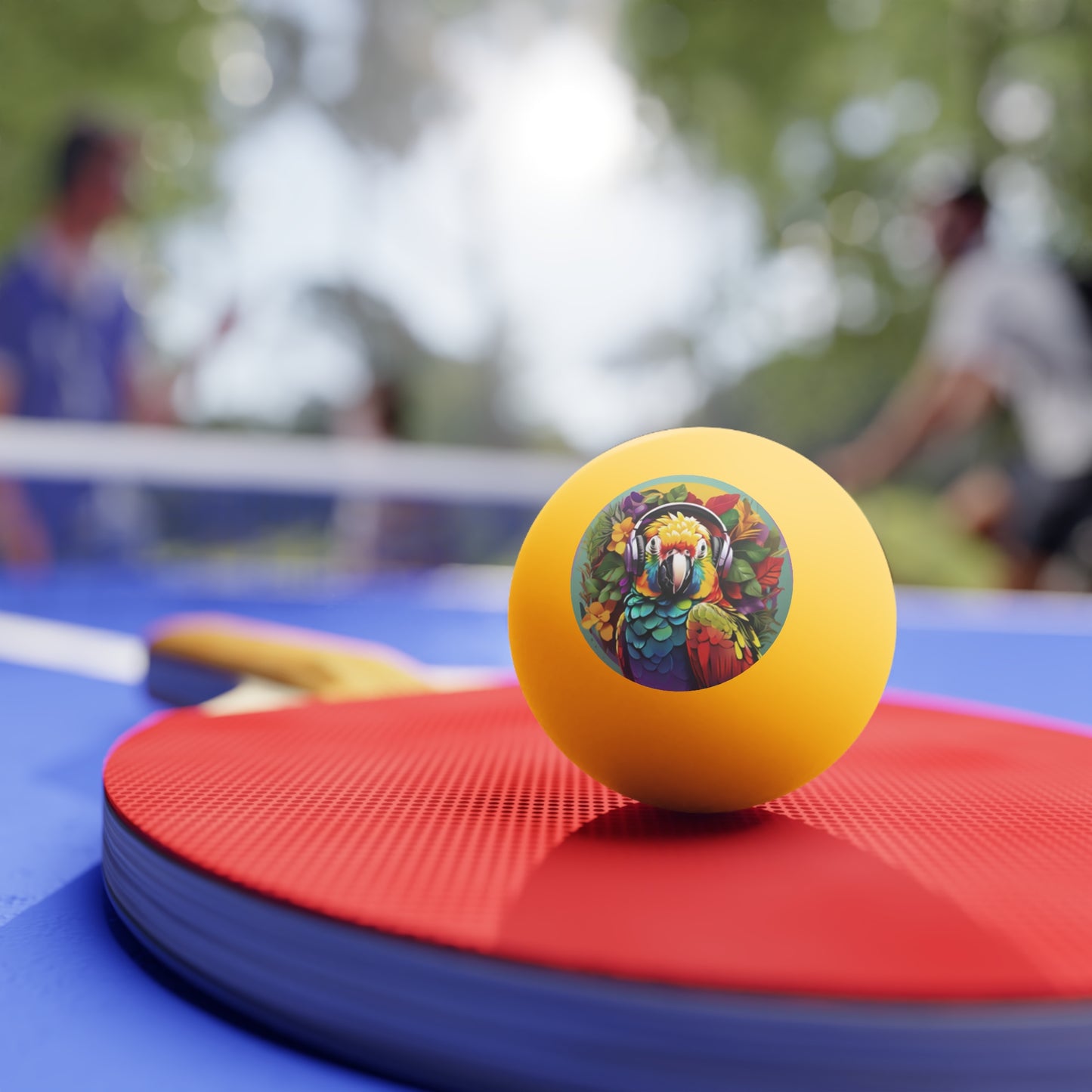 Tropical Paradise Ping Pong Balls - 6 Pack with Rockin' Out Parrot/Orange