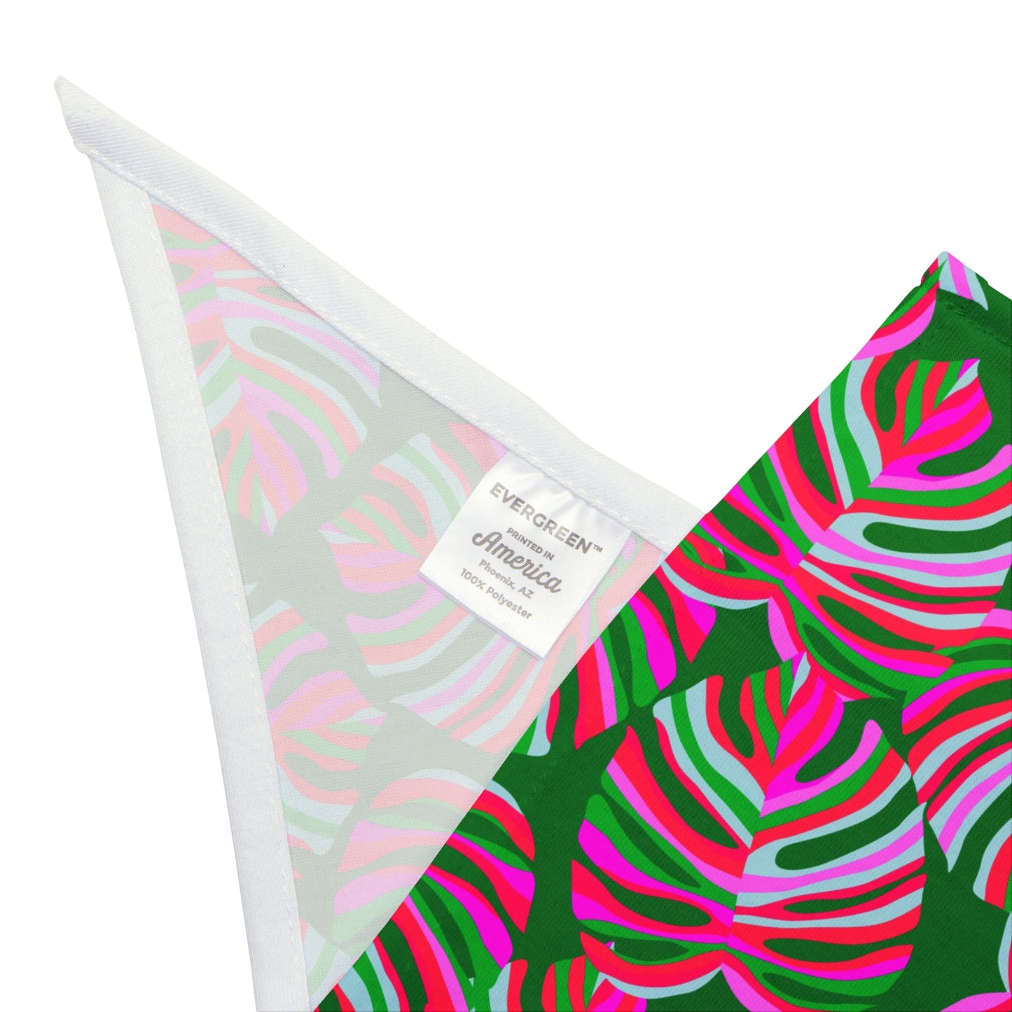 Neon Monstera Tropical Pet Bandana, 2 Sizes - Stylish accessory for dogs & cats