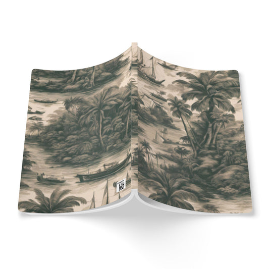 Softcover Journal - Tropical Toile #1, Black