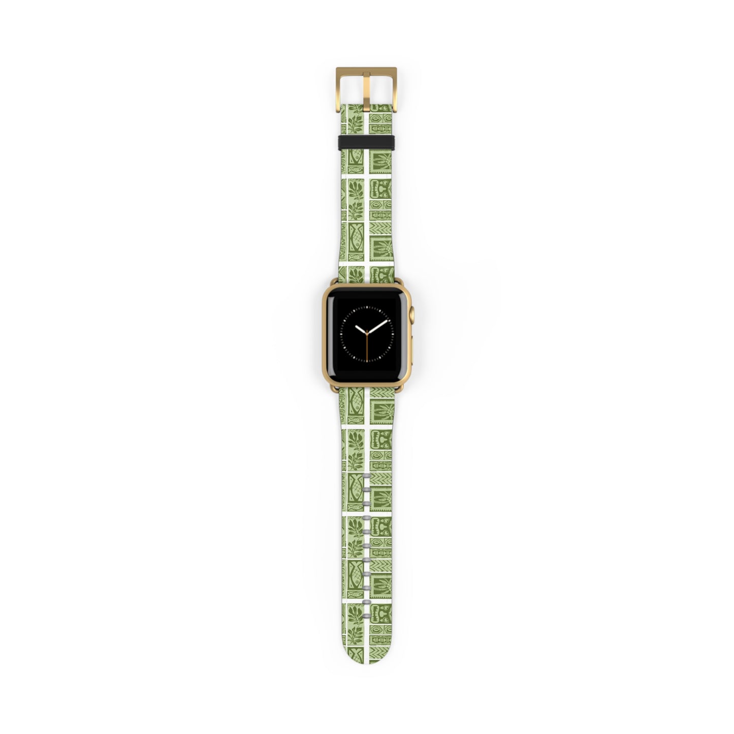 Apple Watch Band - Green Tiki Motifs