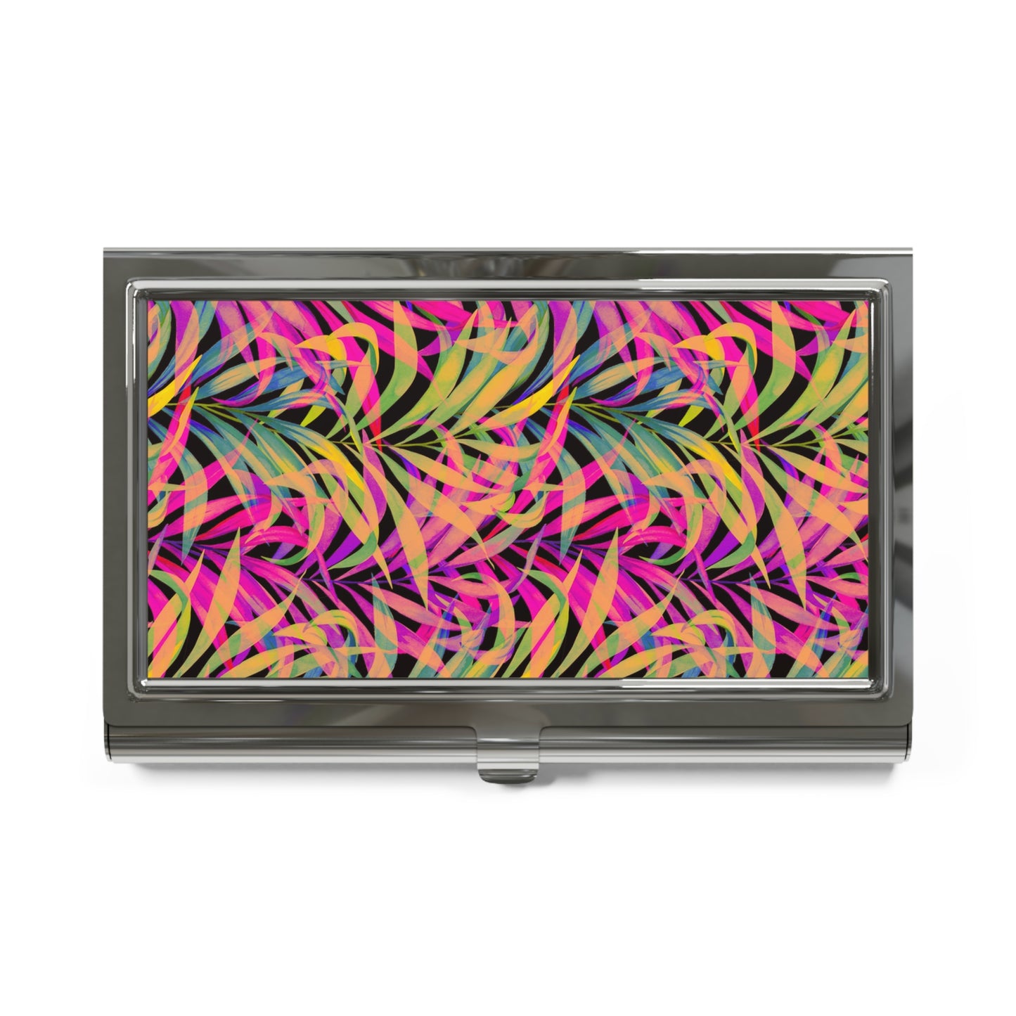 Business Card Holder - Rainbow Fronds