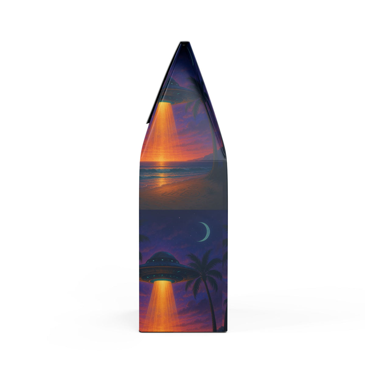 Black Coral Blend™ (Dark French Roast) Specialty Grade Craft Coffee / Beach UFO at Night