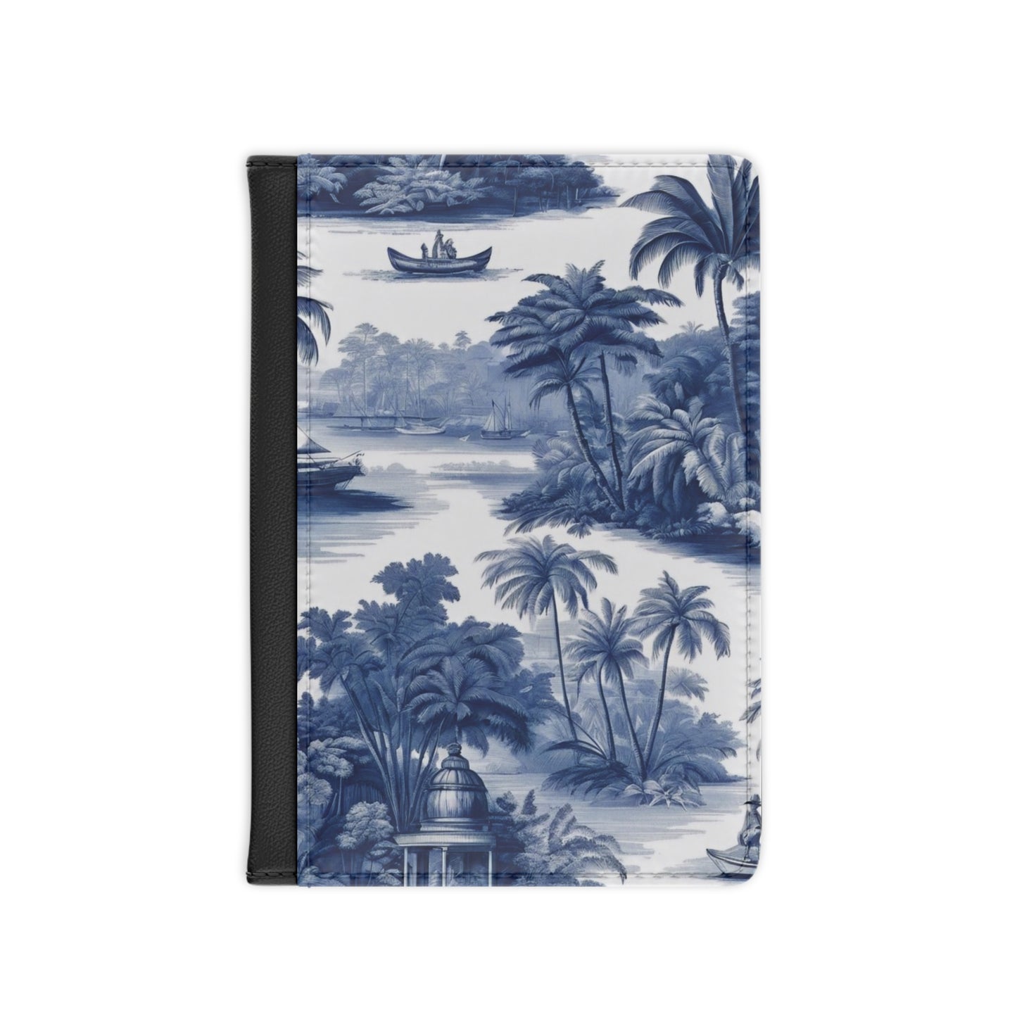 Tropical Passport Cover, Faux Leather - RFID blocking for travel security / My Last Voyage