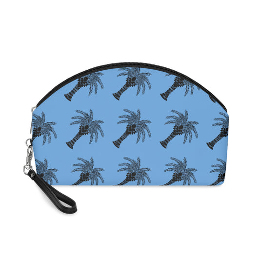 Makeup Bag - Art Deco Palm, lt. blue