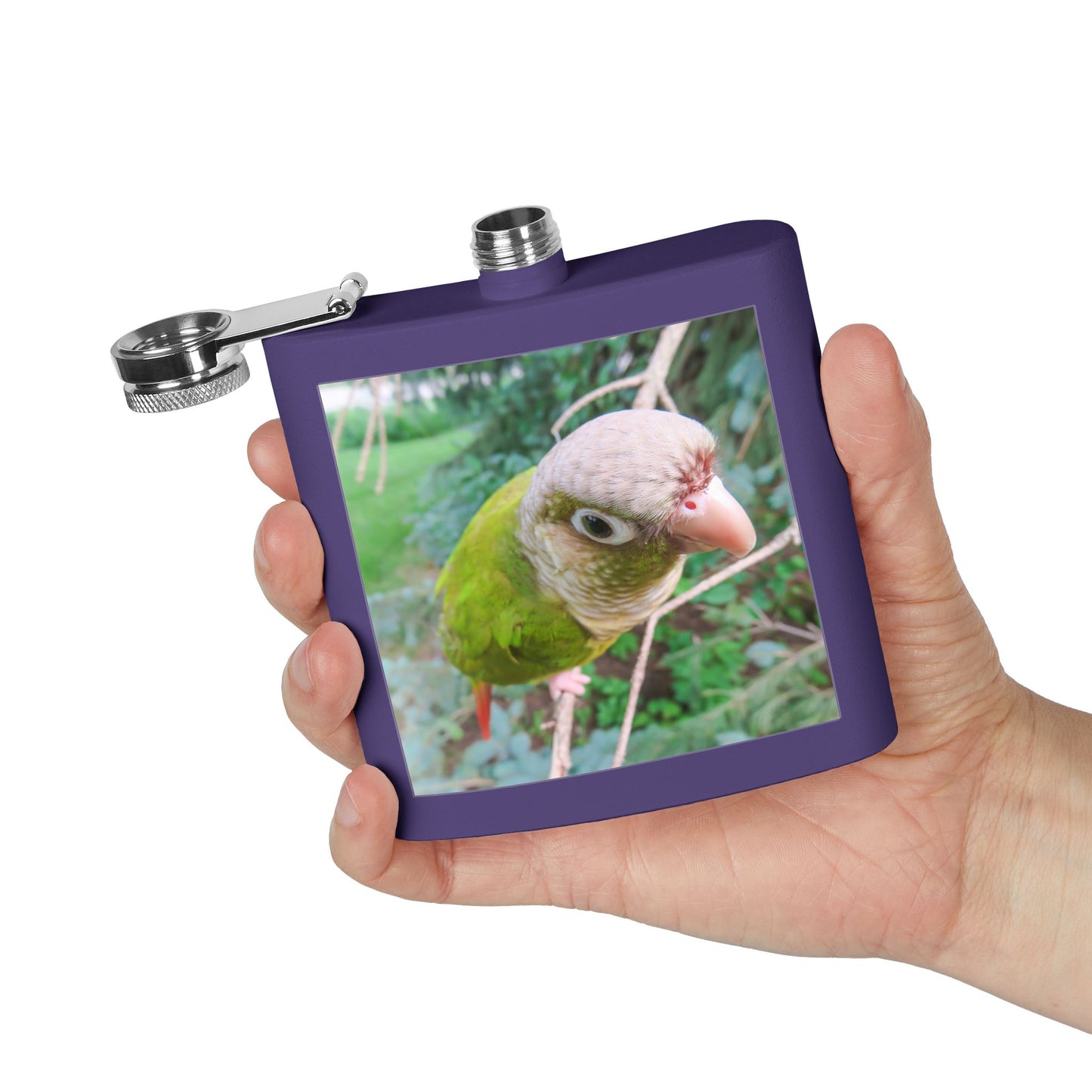 Tropical Stainless Steel 6 oz. Flask, Many Colors  – Sassy Parrot