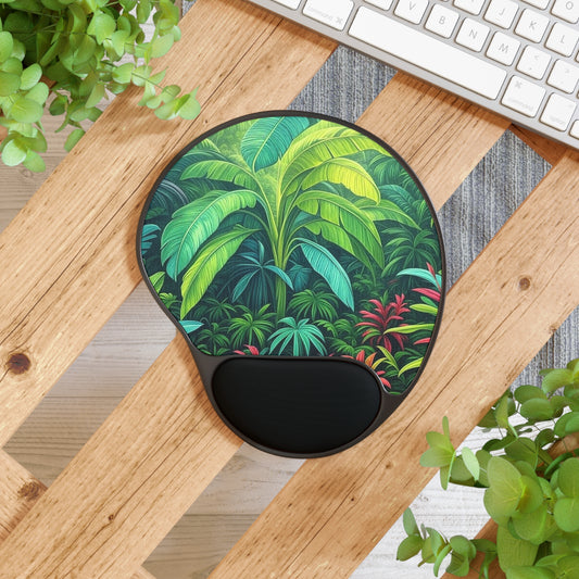 Rainforest Sleeping Spot Mouse Pad with Wrist Rest – Ergonomic Design for Comfort and Style