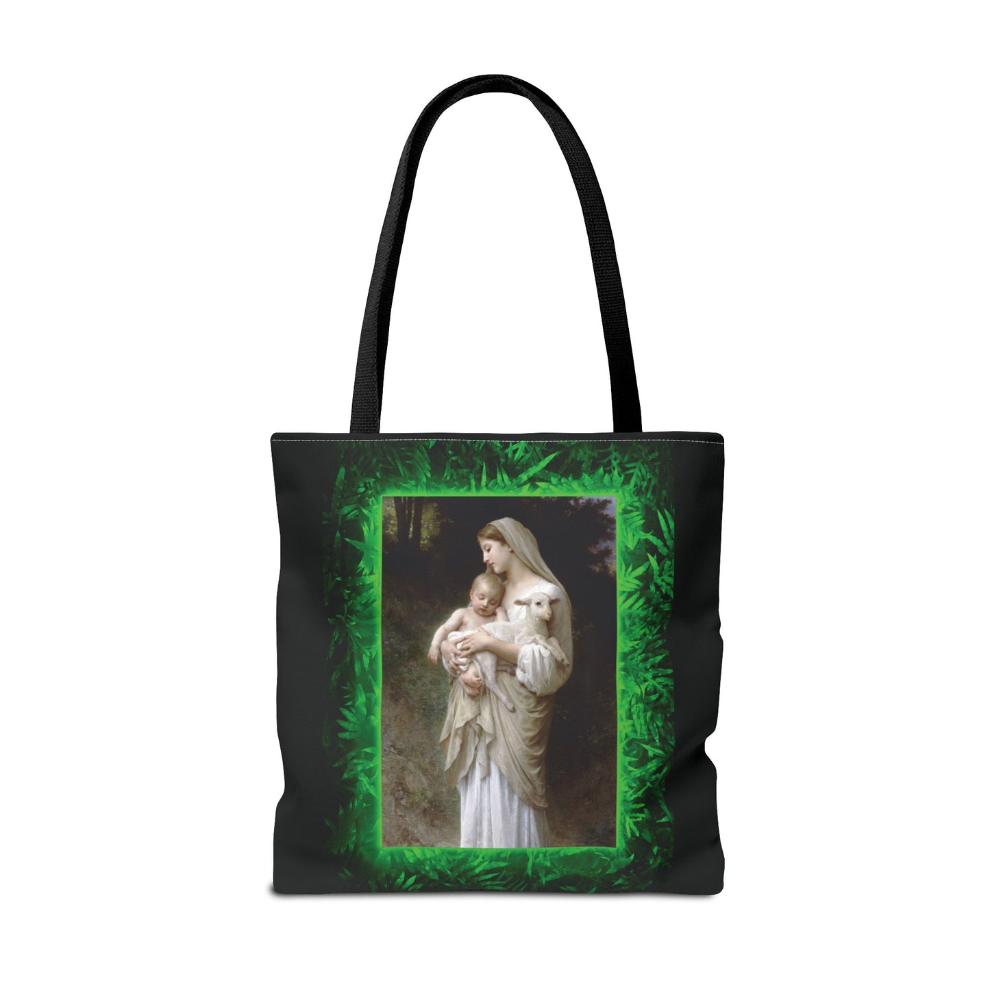 Religious Mary, Jesus and Lamb Tote Bag - 3 Sizes