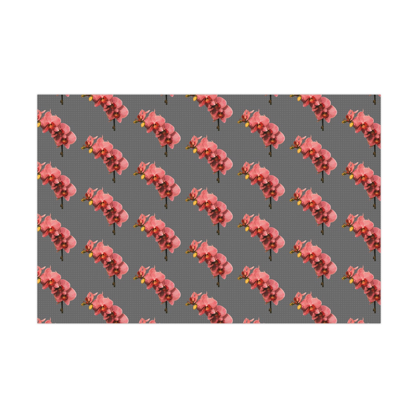 Gift Wrap Papers, Red Orchid | Grey Wicker