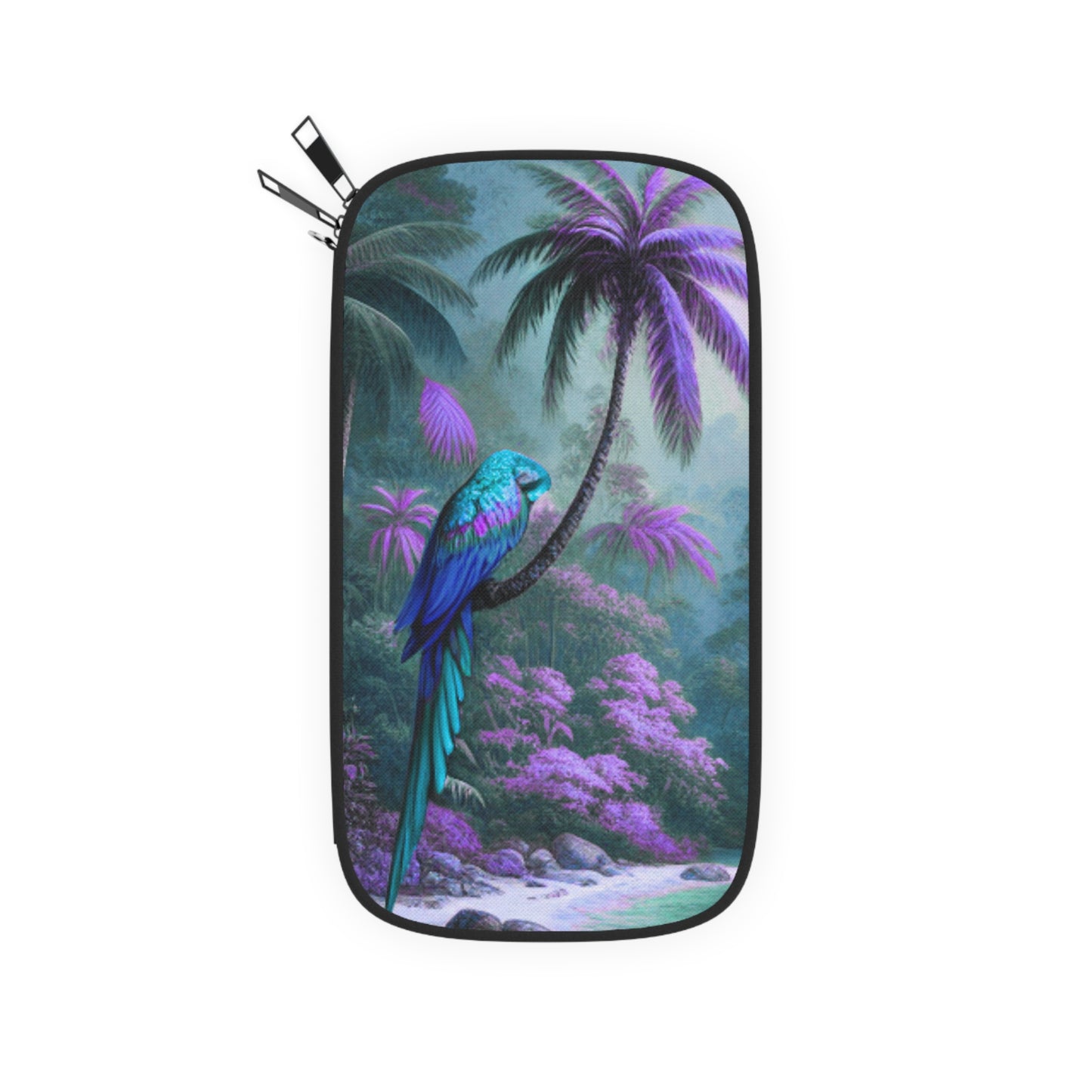 Passport Wallet – Perfect for Travelers & Adventurers / Rainforest Sleeping Beauty Parrot, Fantasy