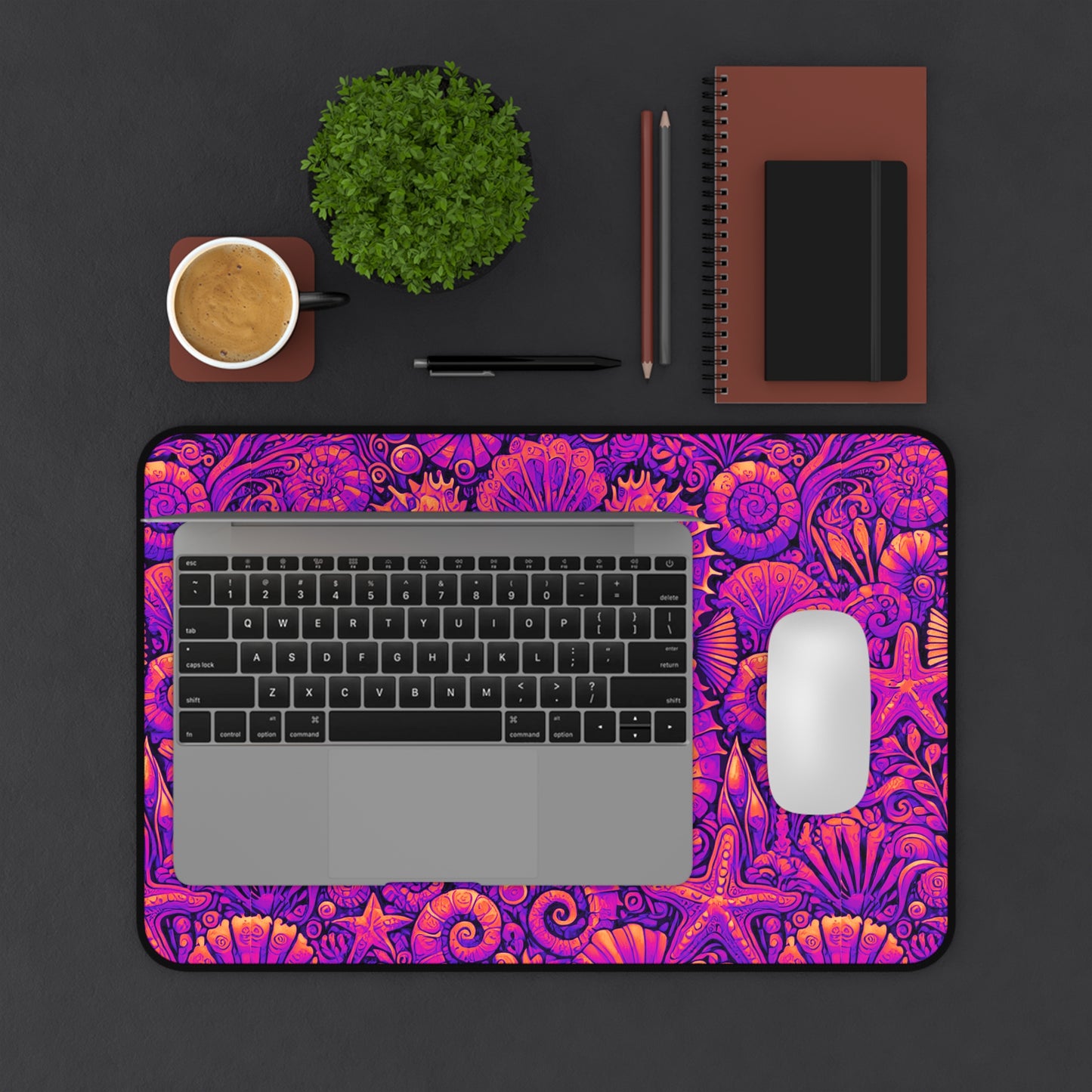 Tropical Mouse Pad/Desk Mat, 3 Sizes - Perfect for Home Office / Seahorses, Heatwave