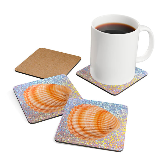 Coaster Set/4 - Disco Orange Scallop