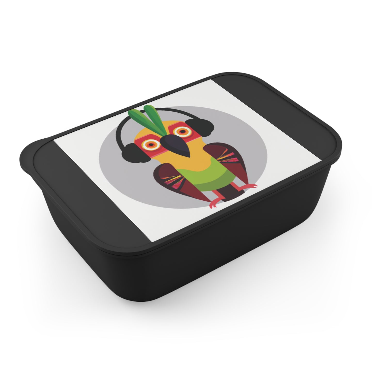 Bento Box with Utensils - Musical Parrot