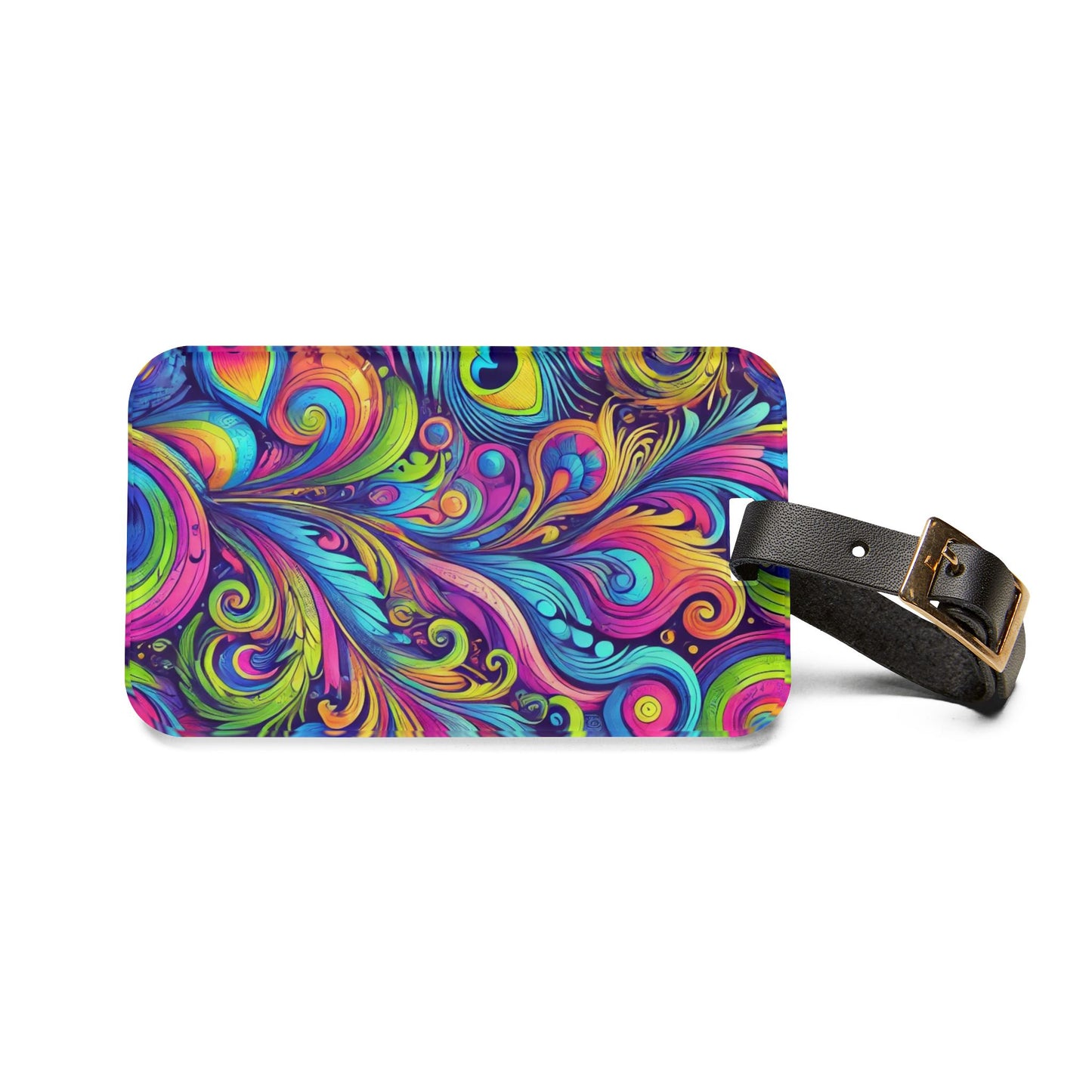 Luggage Tag - Feather Currents Pop