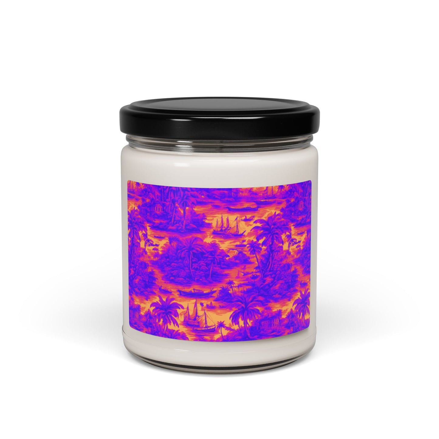 Scented Soy Candle, 9oz, Crazy Cool Tropical Toile