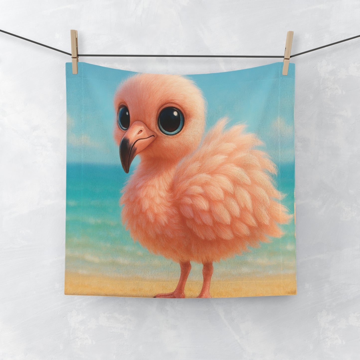 Face Towel - Baby Flamingo