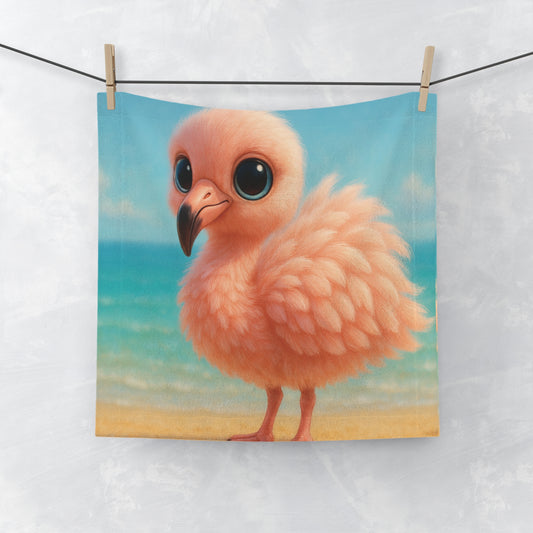 Face Towel - Baby Flamingo