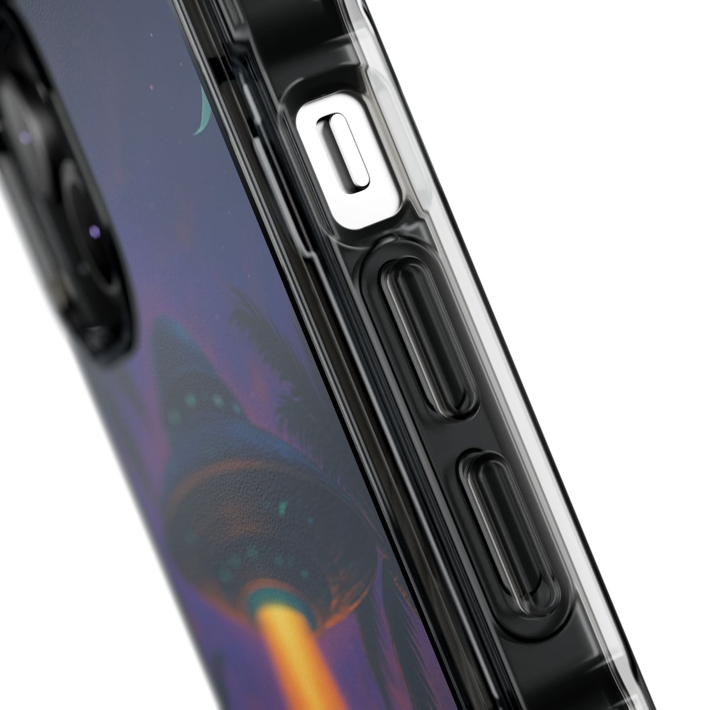 Beach UFO at Night Magnetic Clear Phone Case, Many Models