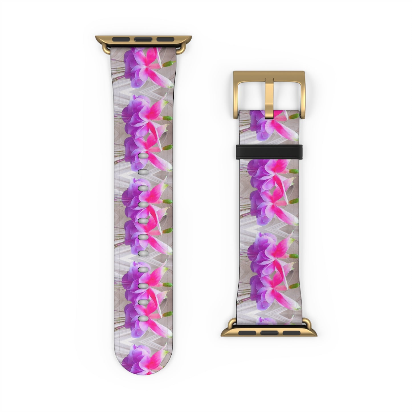 Apple Watch Band - Two Pink Fuchsias / Gothic