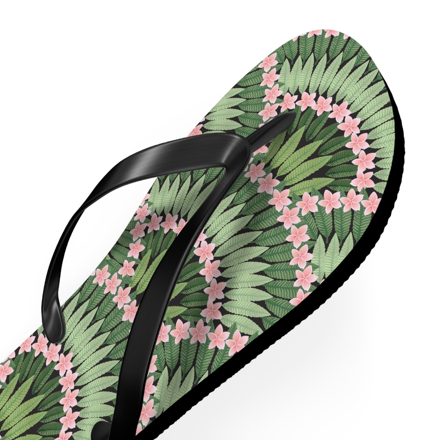 Flip Flops - Plumeria and Palms, Pink