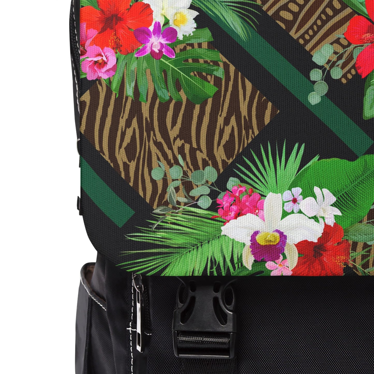 Tiki Orchids / Tropical Floral Unisex Casual Backpack - Perfect for Everyday Adventures