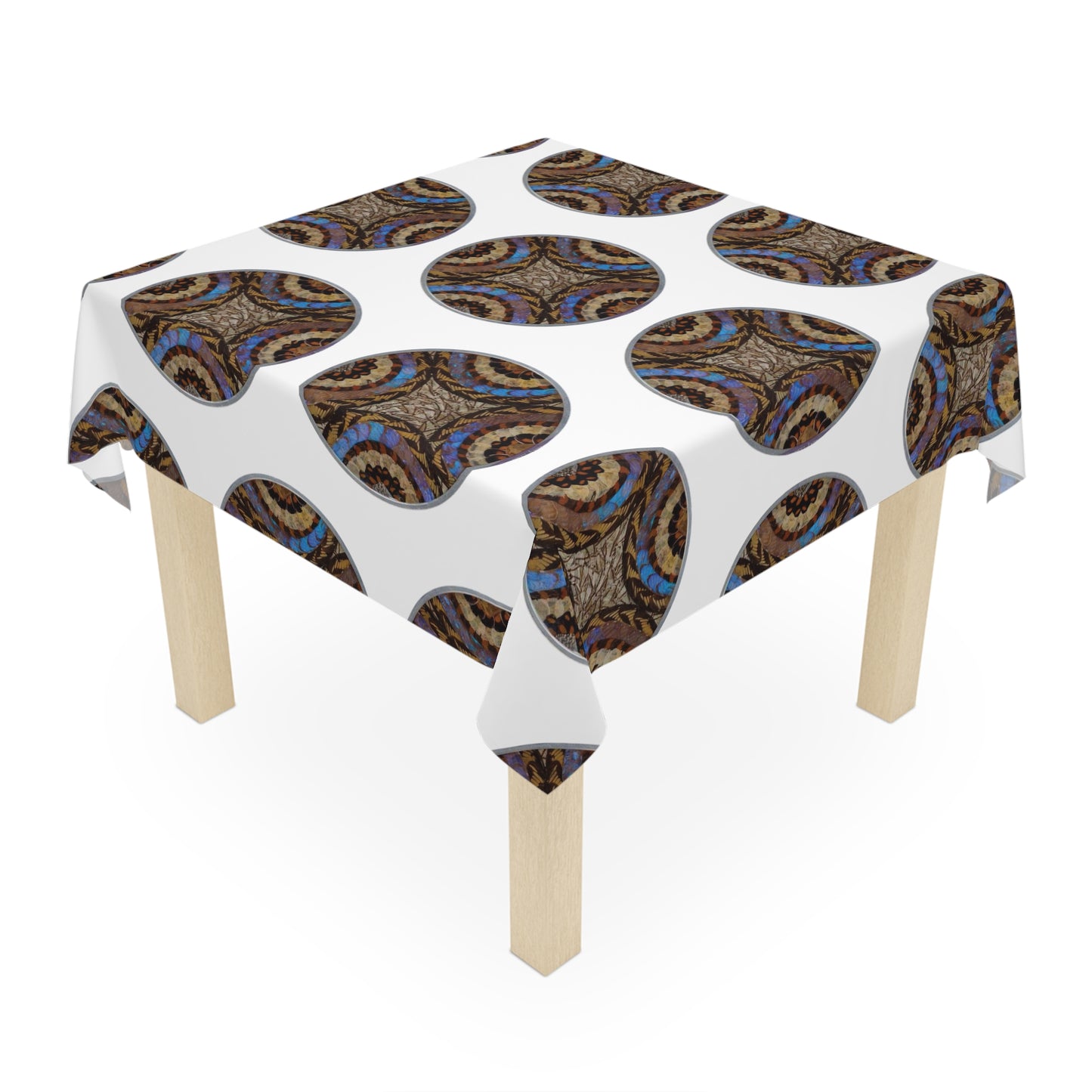 Real Butterfly Wing Plate ~ Square Tablecloth, 55" x 55"