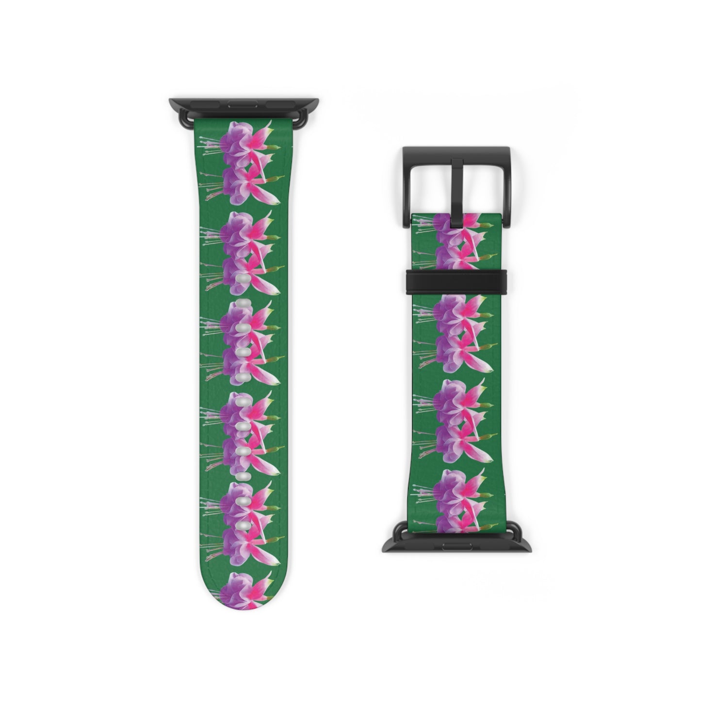 Apple Watch Band - Two Fuchsias, dark green