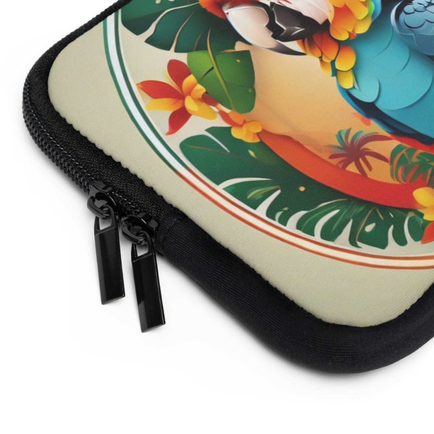 Tropical Laptop Sleeve, 5 Sizes - Perfect for Bird Lovers & Students / My Pet Parrot