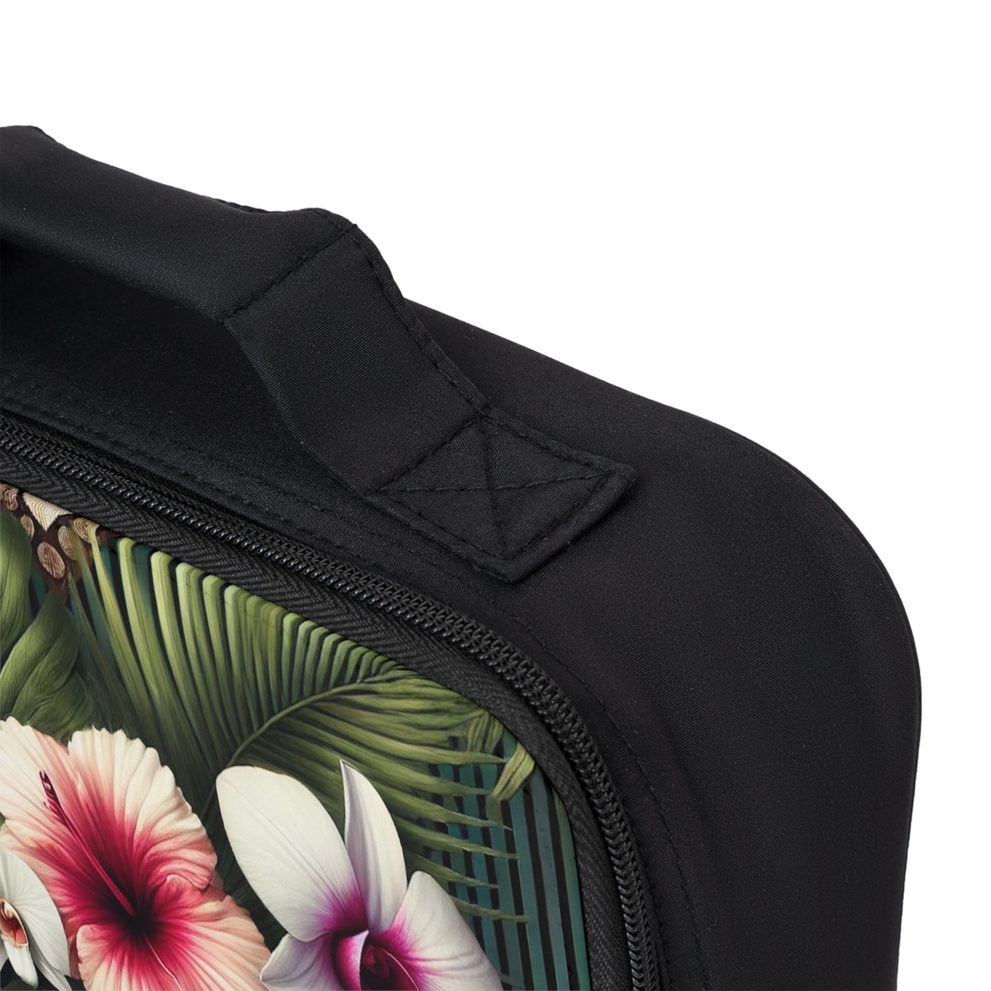 Tiki Orchids Lunch Bag - Eco-Friendly Insulated Tote, Adult and Child Lunchbox / Perfect for Picnics, Beach Outings