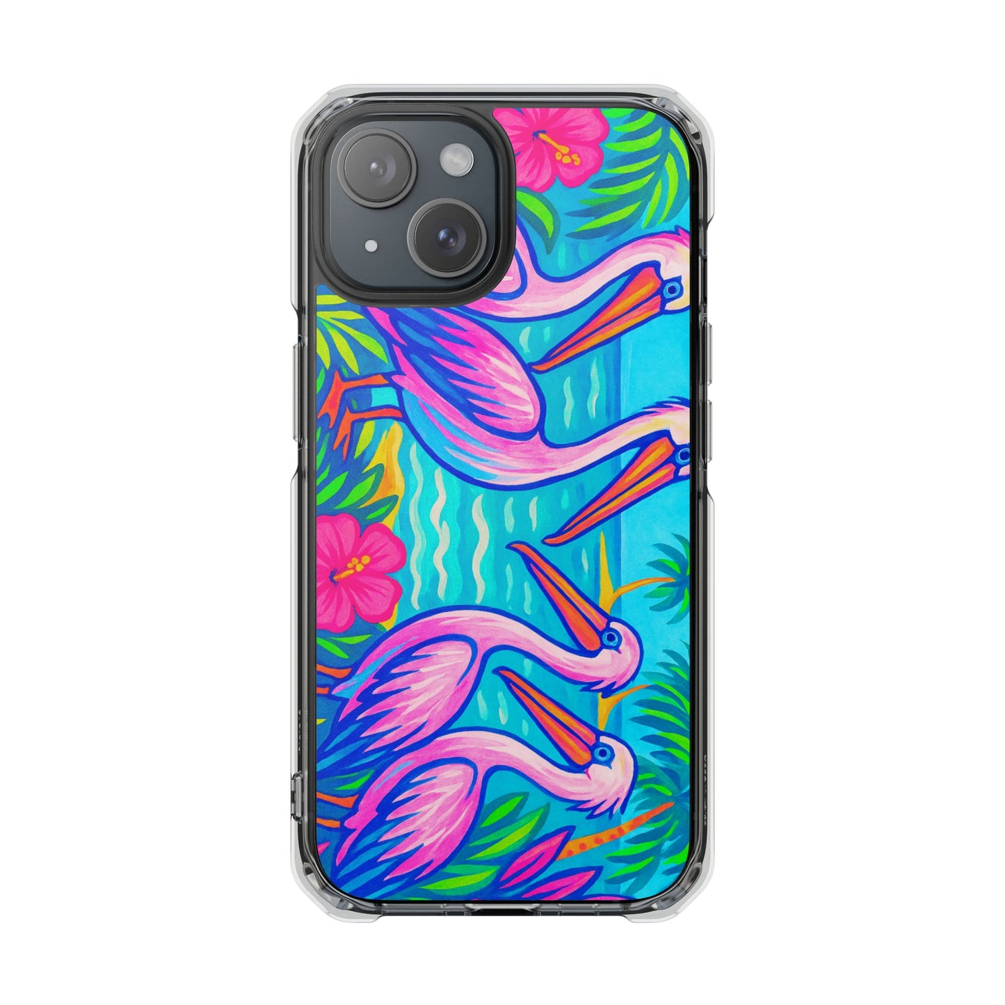 Beach Pelican Party Magnetic Clear Phone Case, Many Models