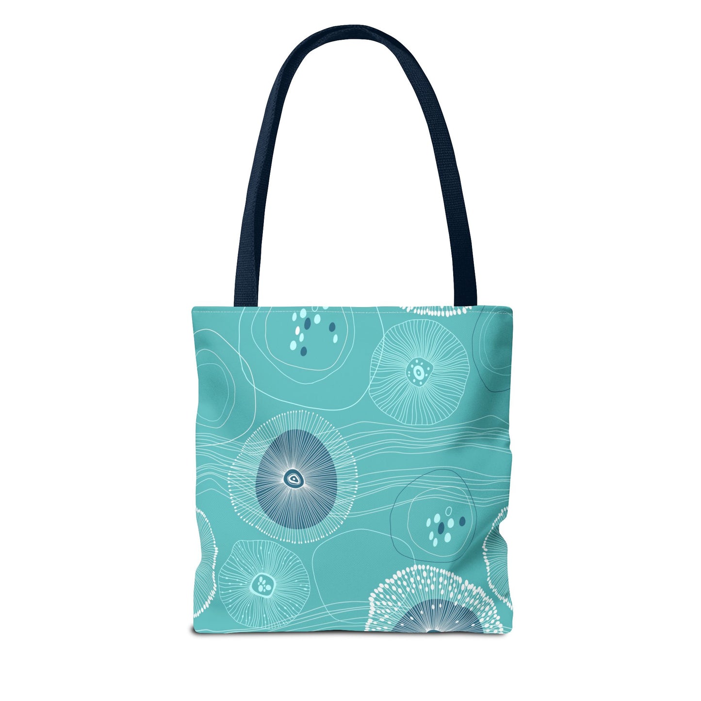 Plankton Drift Teal Tote Bag - 3 Sizes