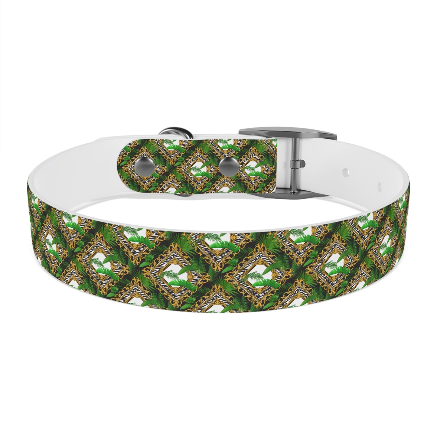 Dog Collar - Jungle Luxe White