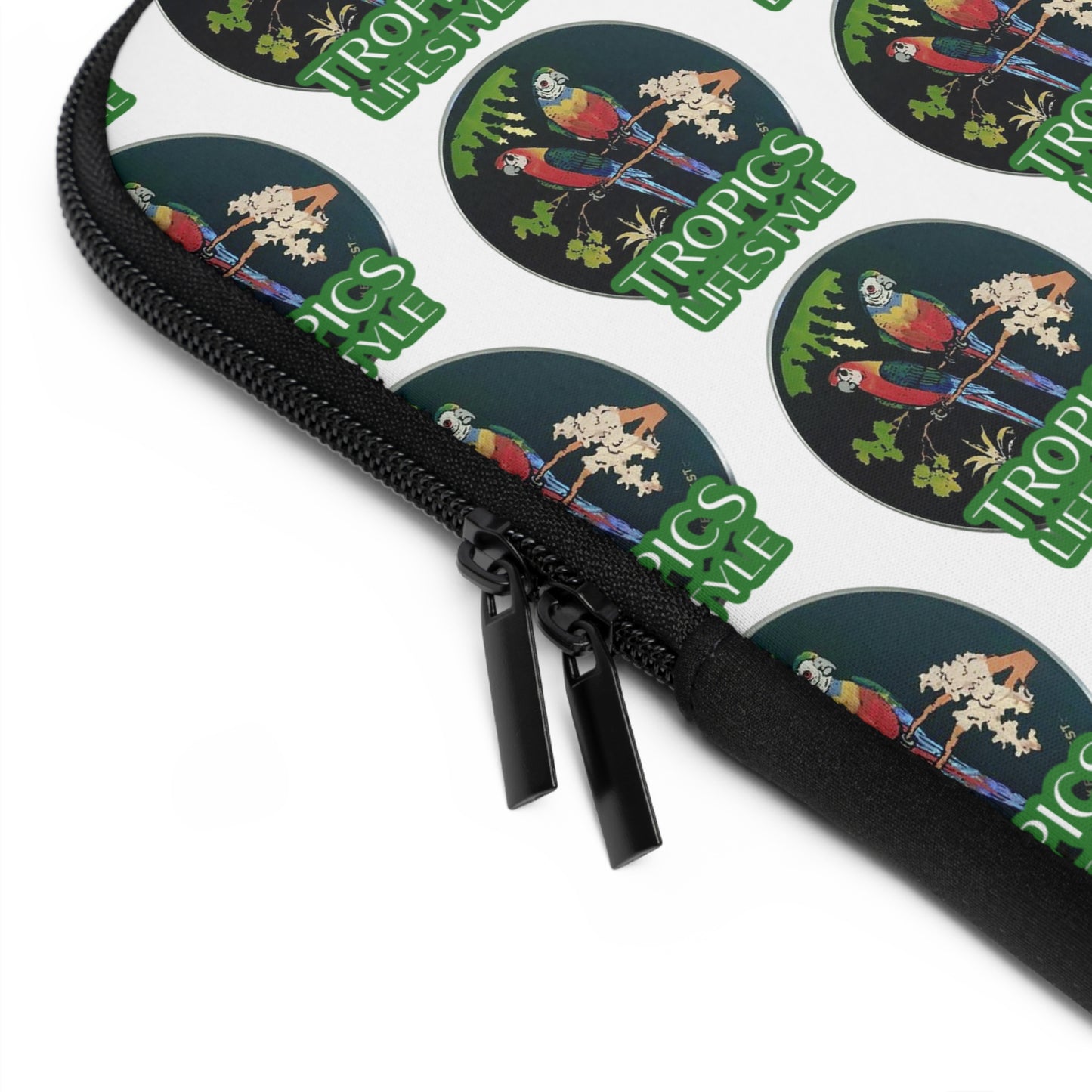 Tropical Laptop Sleeve, 5 Sizes - Perfect for Beach Lovers & Students / Two Brazilian Parrots