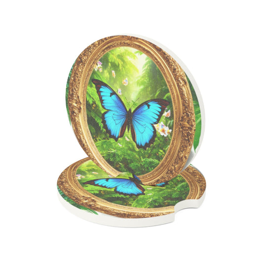 Soapstone Car Coaster - Morpho Beauty