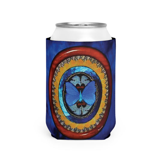 Oval Real Butterfly Wing Art Can Cooler Sleeve - Perfect for Outdoor Picnics