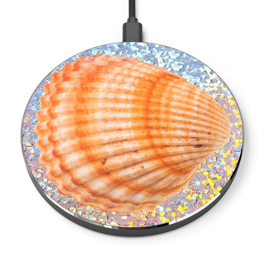 Wireless Charger - Disco Orange Scallop