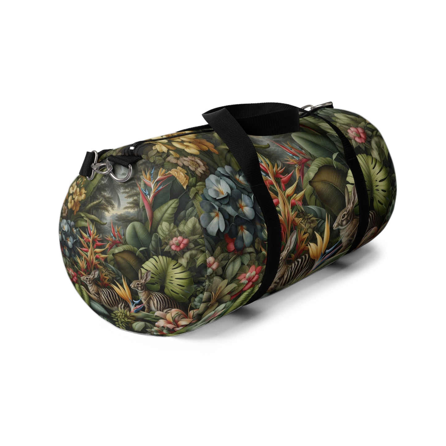 Tropical Duffel Bag - Perfect for Travel and Gym / Rainforest Rabbit Outing