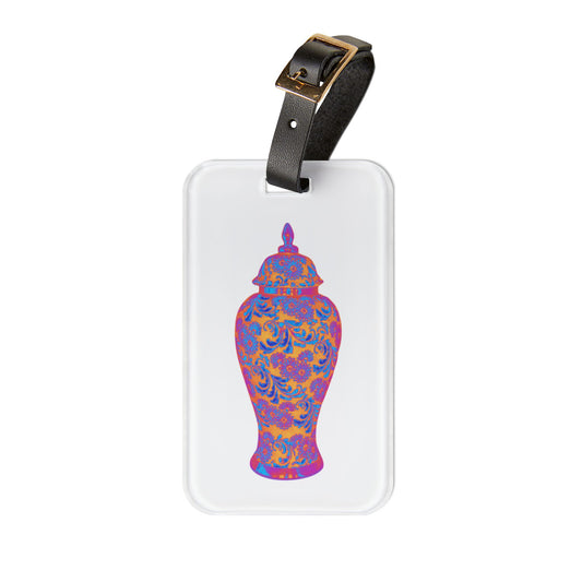 Luggage Tag - Heatwave Ginger Jar, white