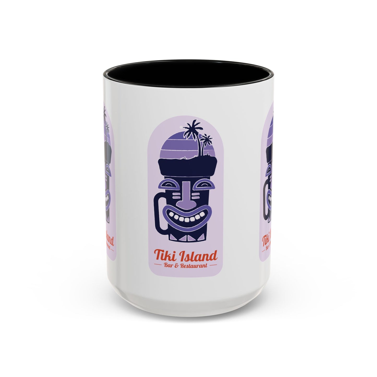 Tiki Island Accent Coffee Mug - Fun Tropical Drinkware for Beach Vibes, purple