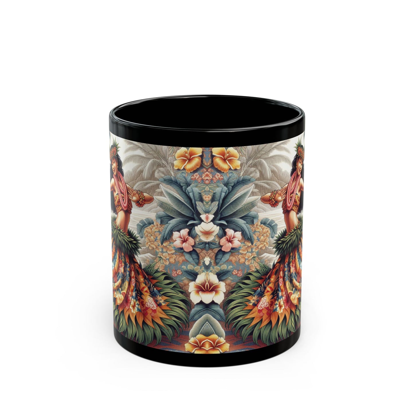 Black Coffee Mug - Hawaiian Dancer