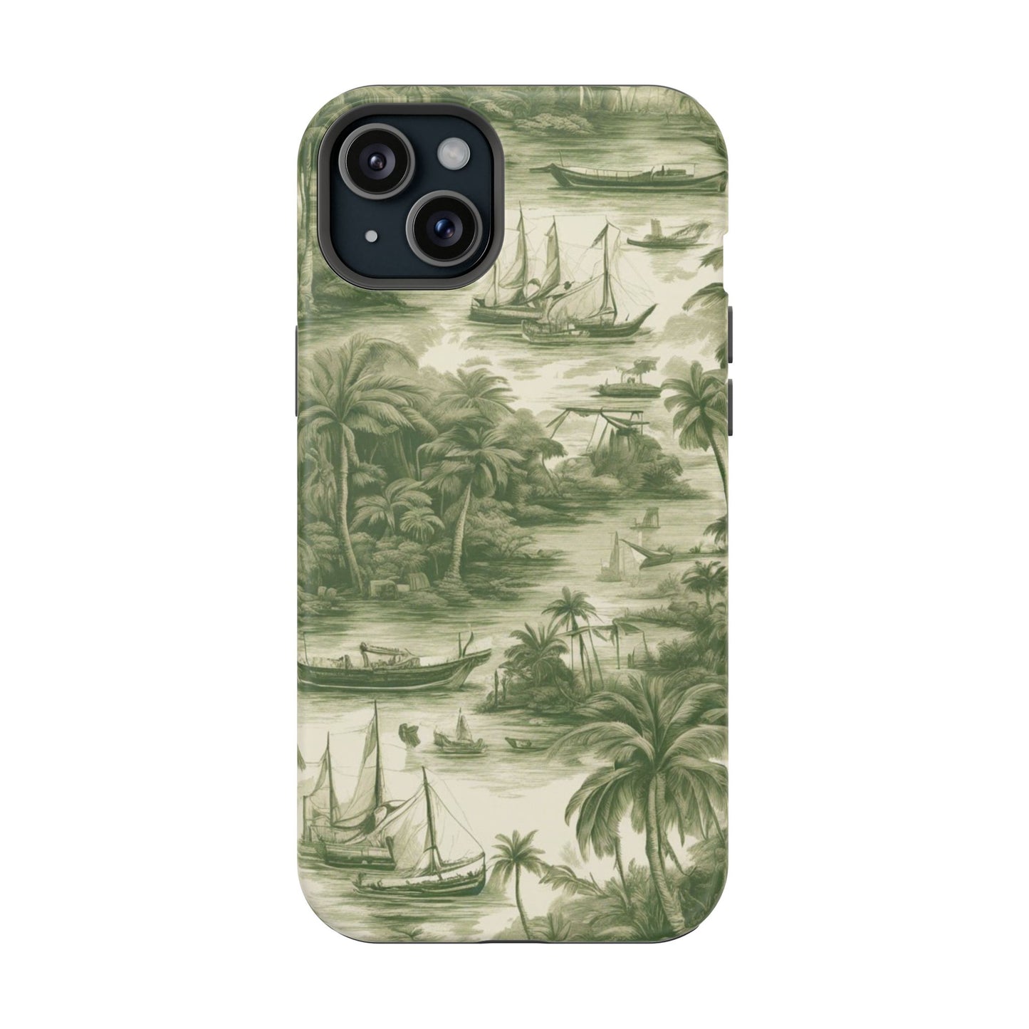 Magnetic Tough Cases, Tropical Toile #1, Green, Various Models