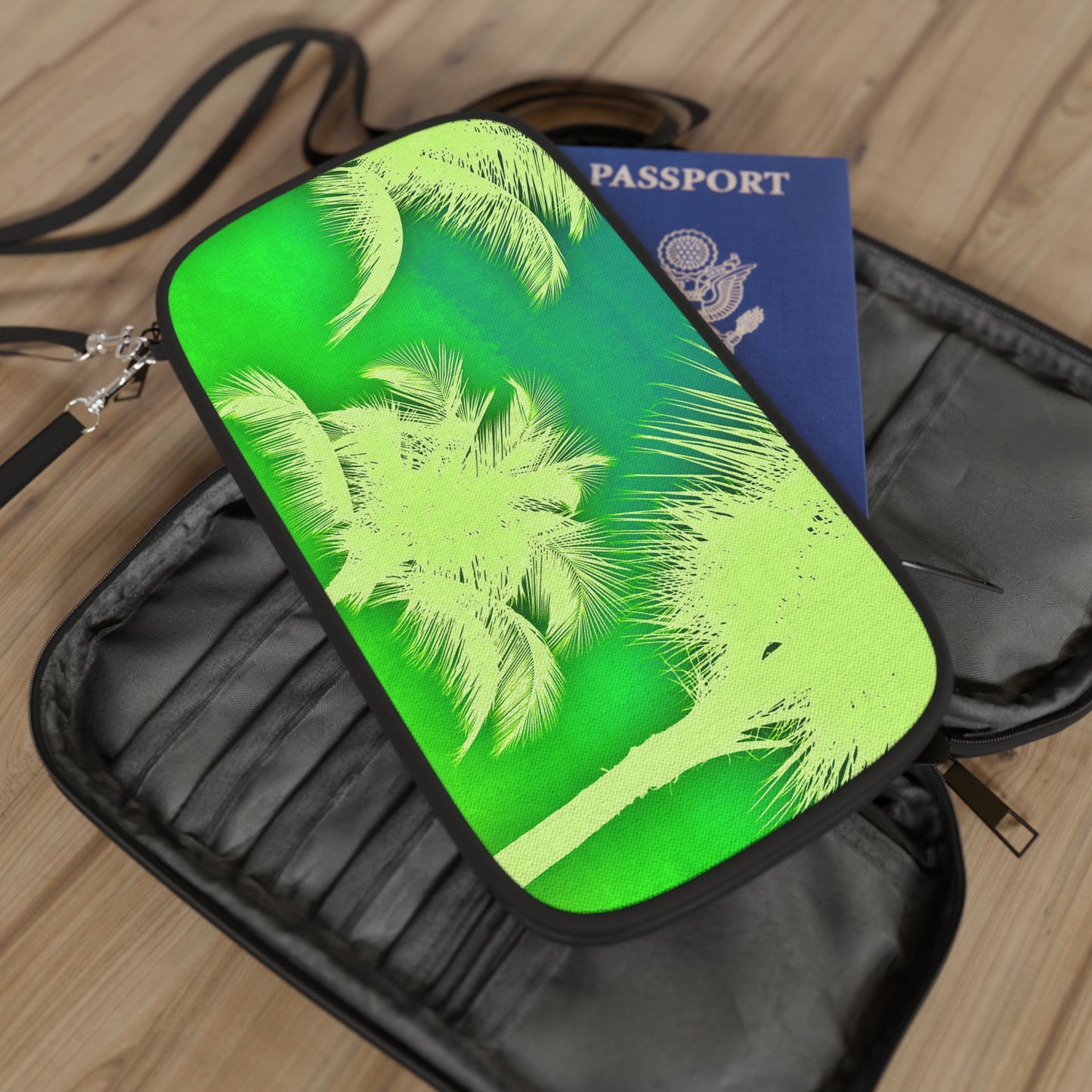 Passport Wallet – Perfect for Travelers & Adventurers / Palm Glow Green