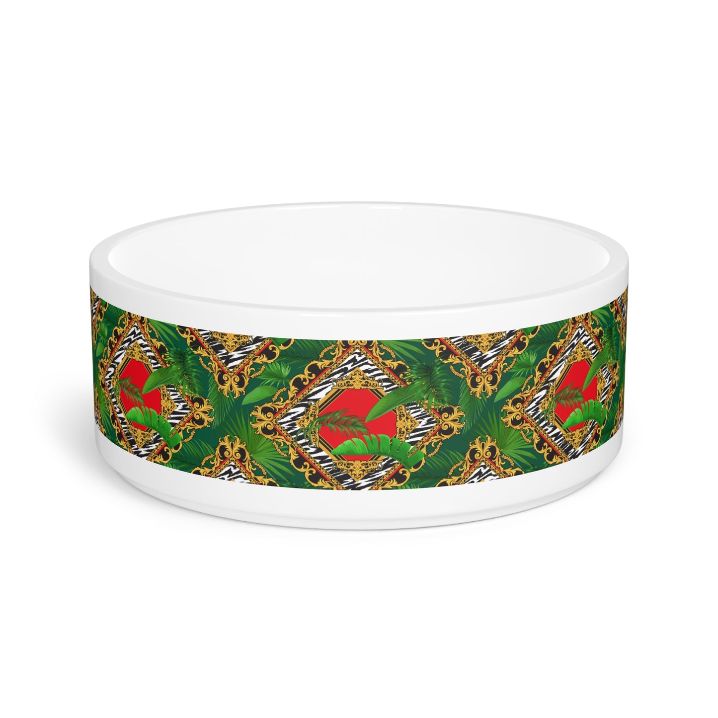 Pet Bowl, Jungle Luxe Red