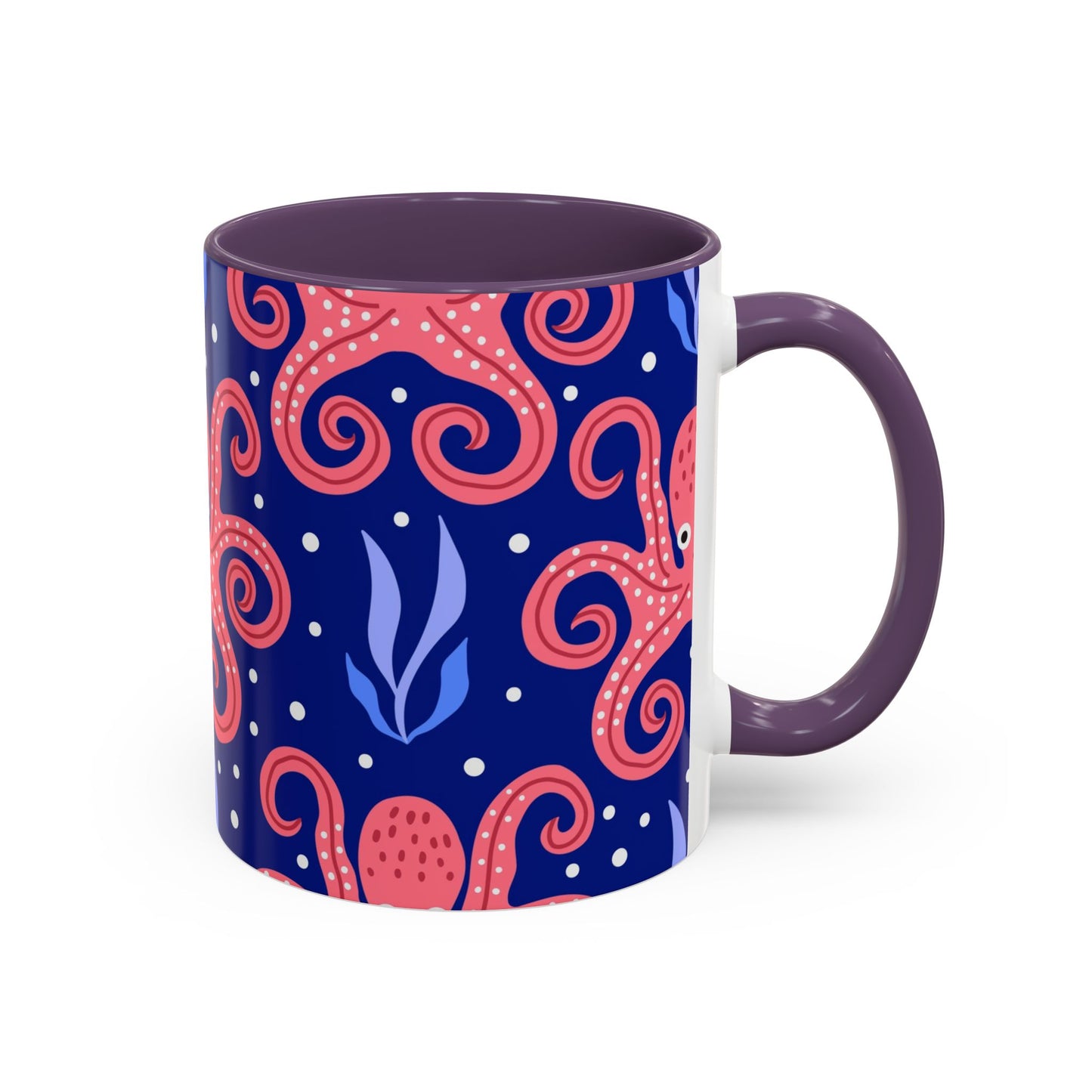 Accent Coffee Mug (11, 15oz), Tentacle Twist Octopus / Various Colors