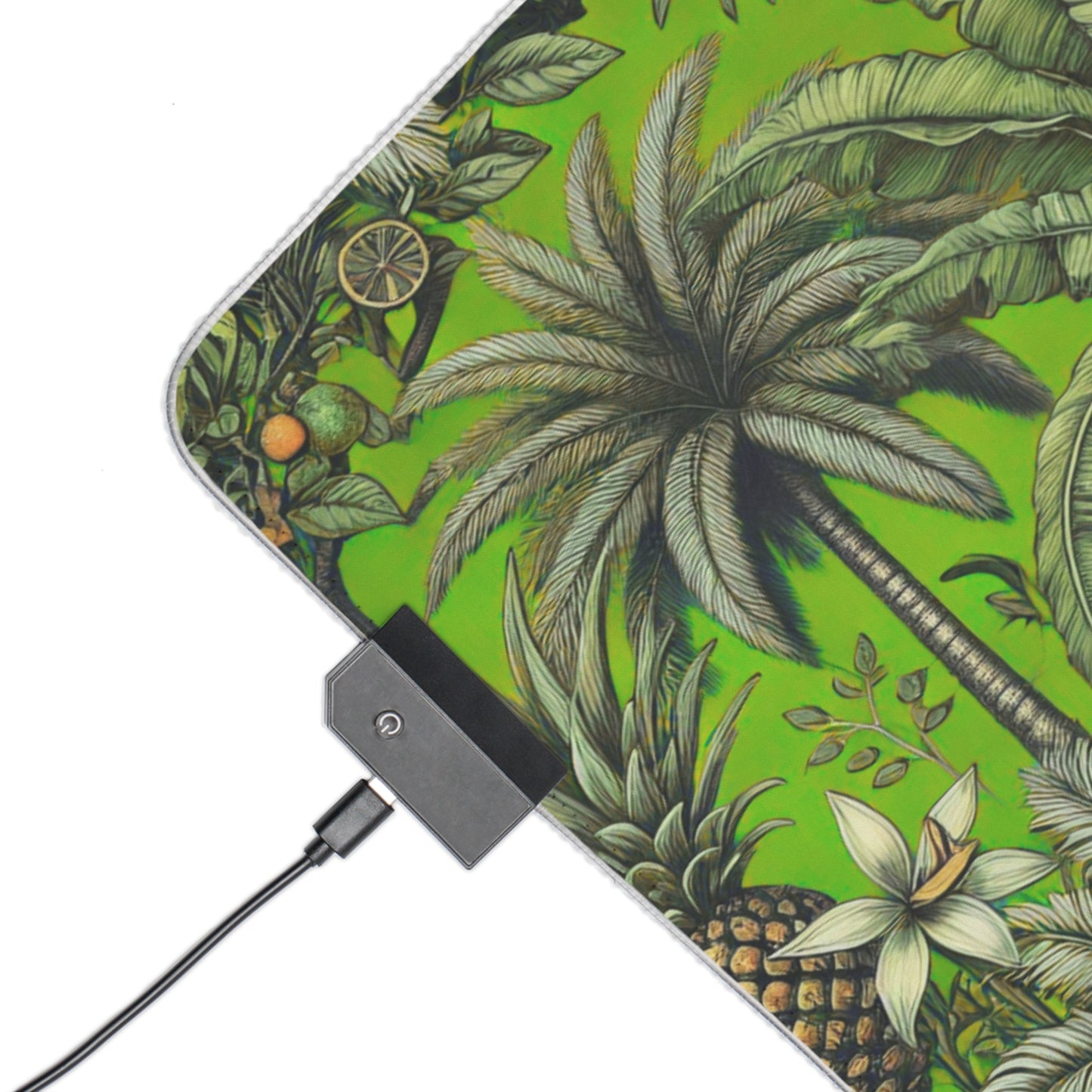 LED Gaming Mouse Pad With Vibrant RGB Lighting, 4 Sizes / Tropcal Fruit, Spring Green